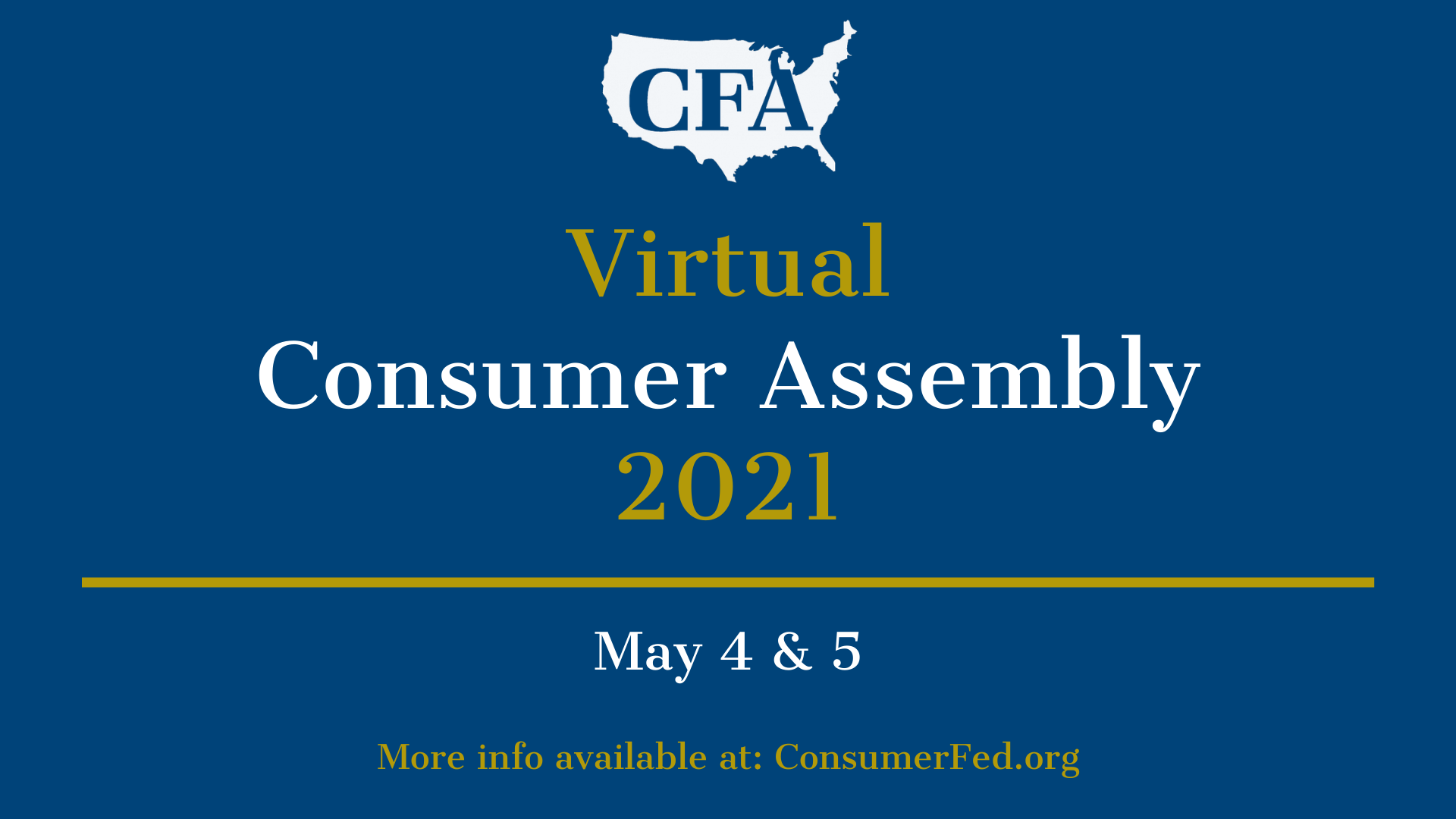 Virtual Consumer Assembly 2021