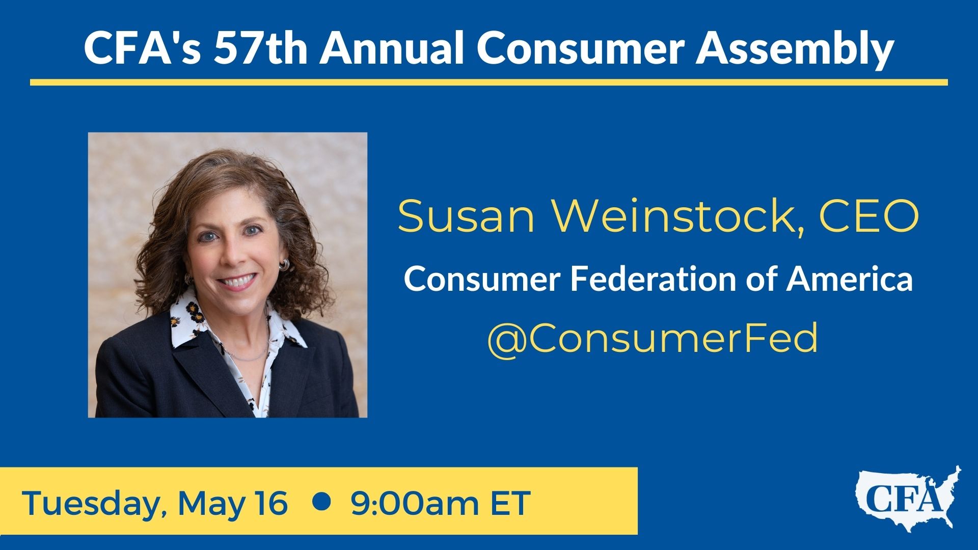 Susan Weinstock Welcome May 16