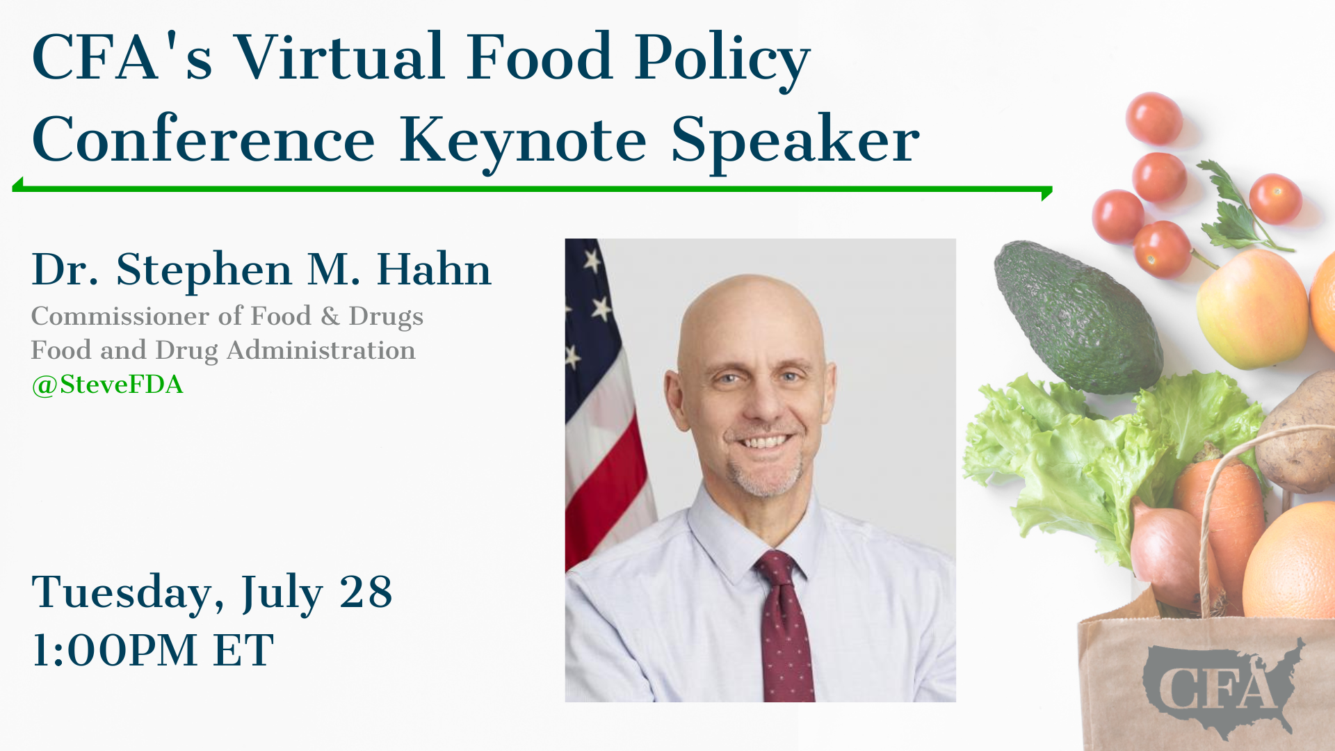 Stephen Hahn Keynote Gray CFA FD