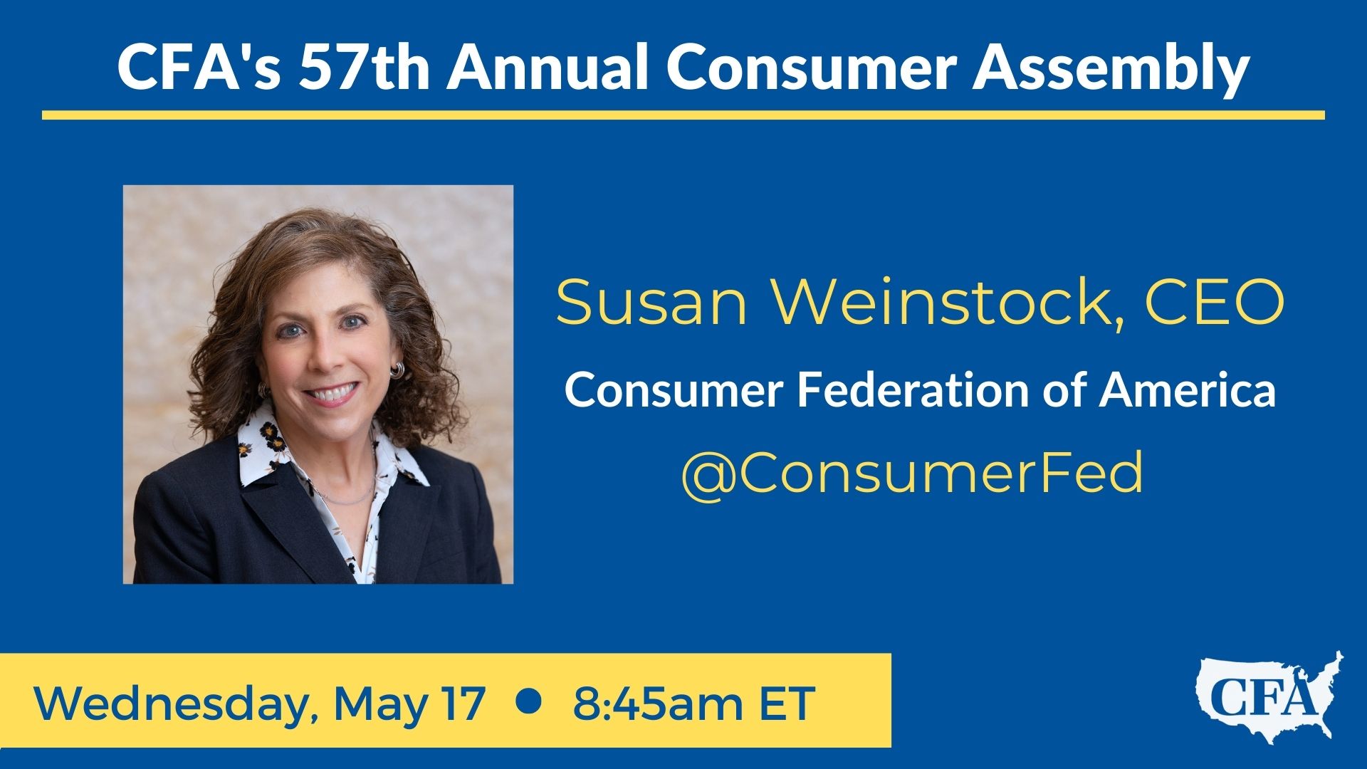Susan Weinstock Welcome May 17