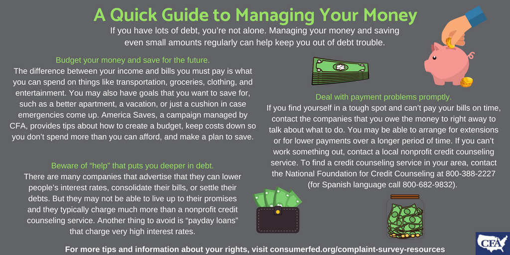 A Quick Guide To Managing Your Money And Avoiding Debt Trouble - this blog is one of a series of articles contributed by state and local consumer agencies in connection with the annual survey about consumer complaints