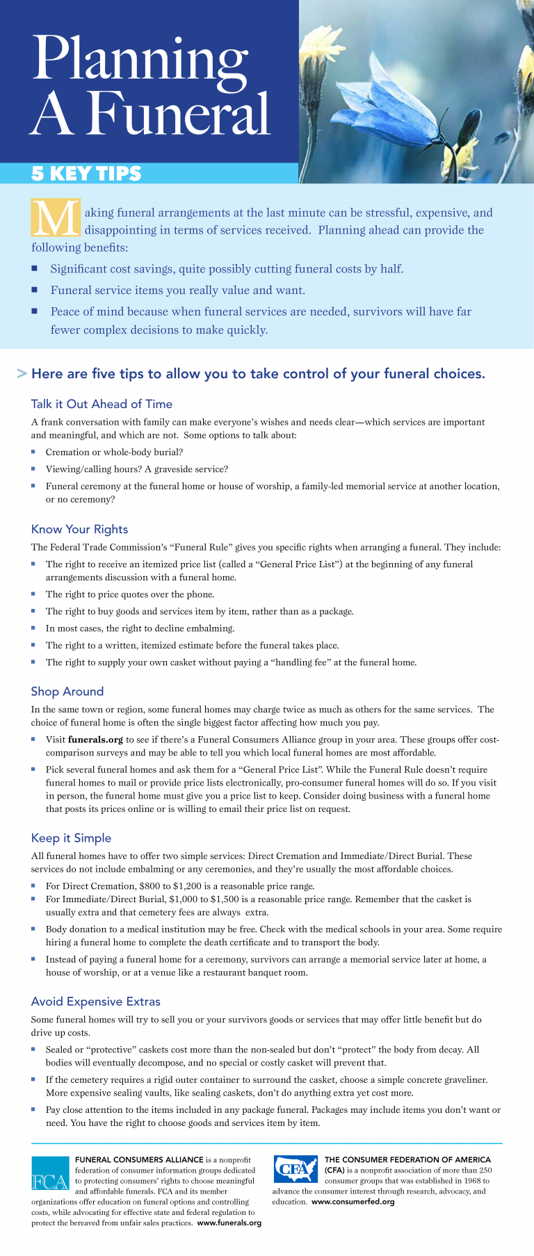 HowtoControlFuneralExpenses · Consumer Federation of America